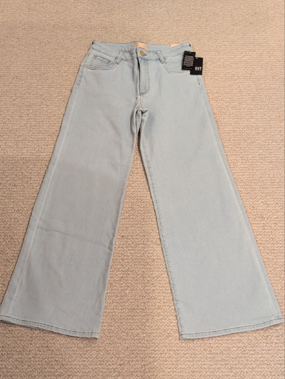Kut from the Kloth Maya High Rise Light Blue Wide Leg Jeans - Picture 2 of 3